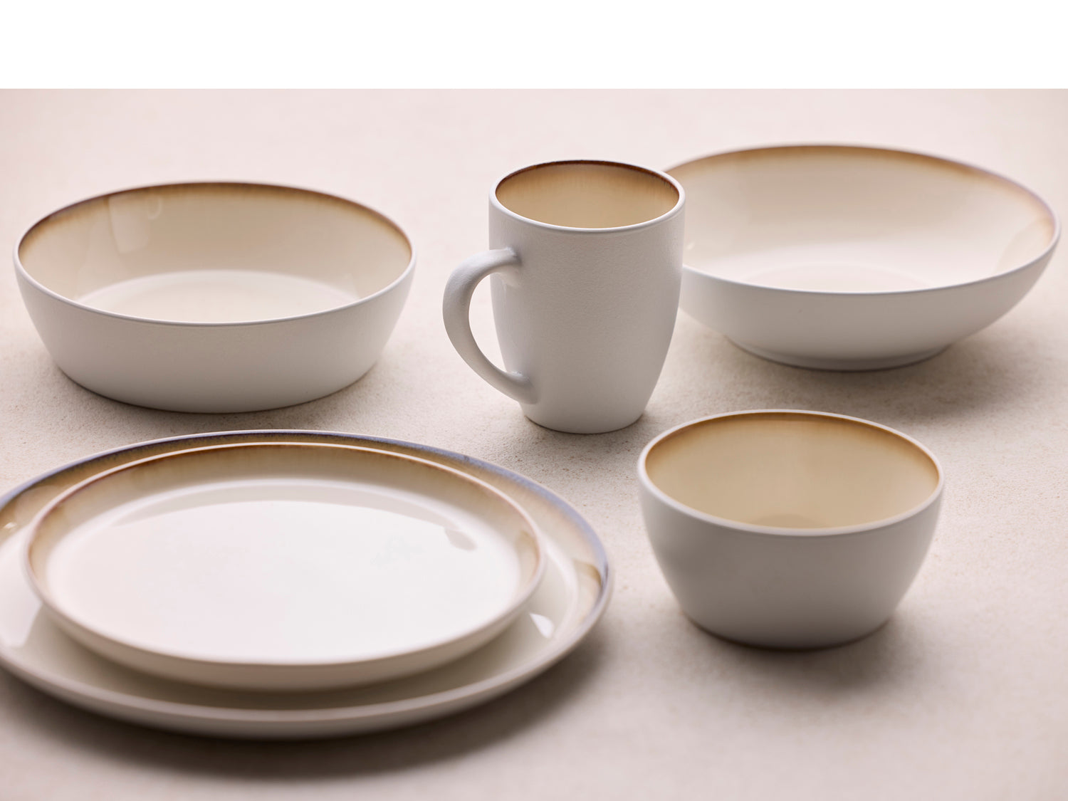 Mug Gastro en Grès Blanc/Crème Bitz - Mathon - 2