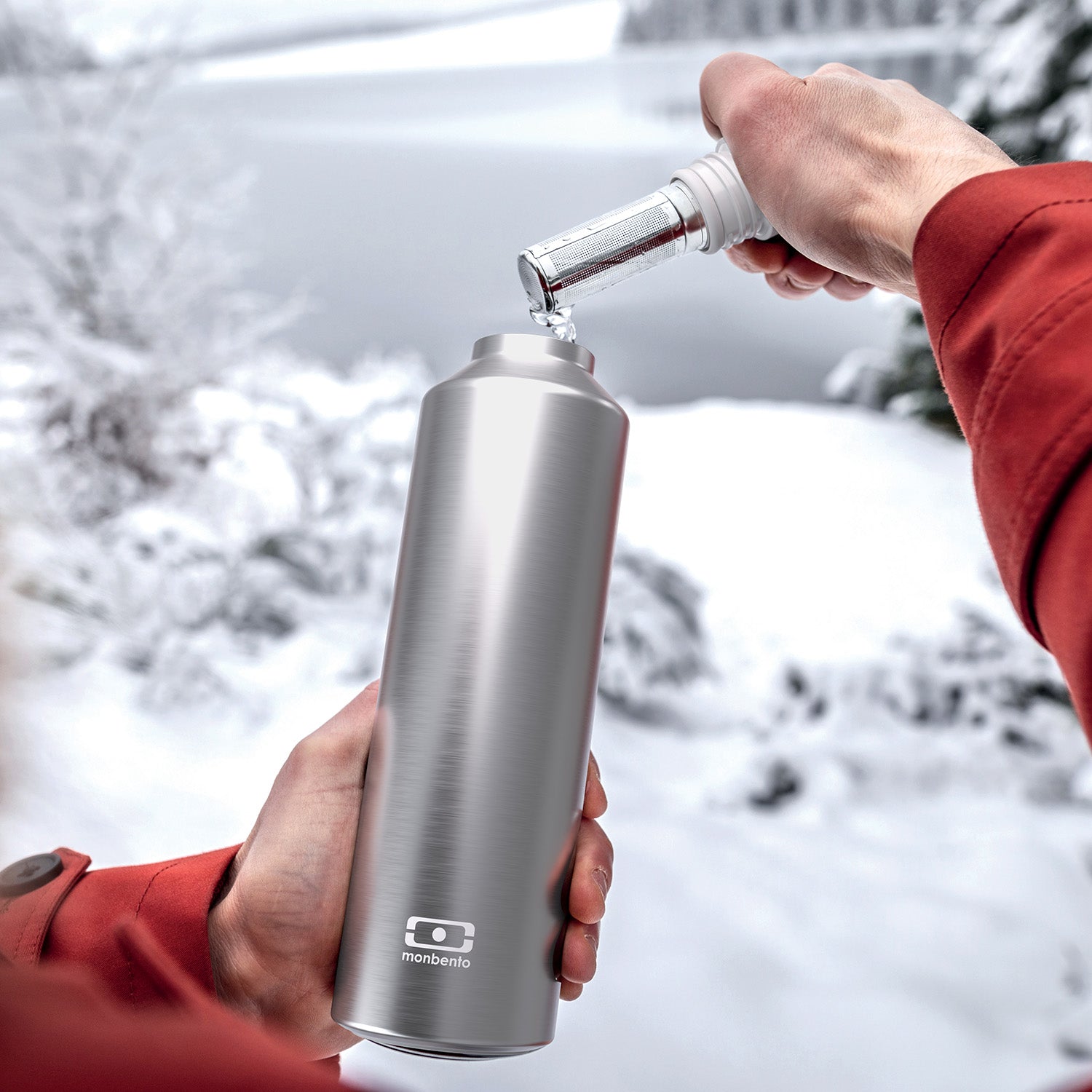 Bouteille isotherme avec infuseur  Steel 500ml Metallic Argent Monbento - Mathon - 6