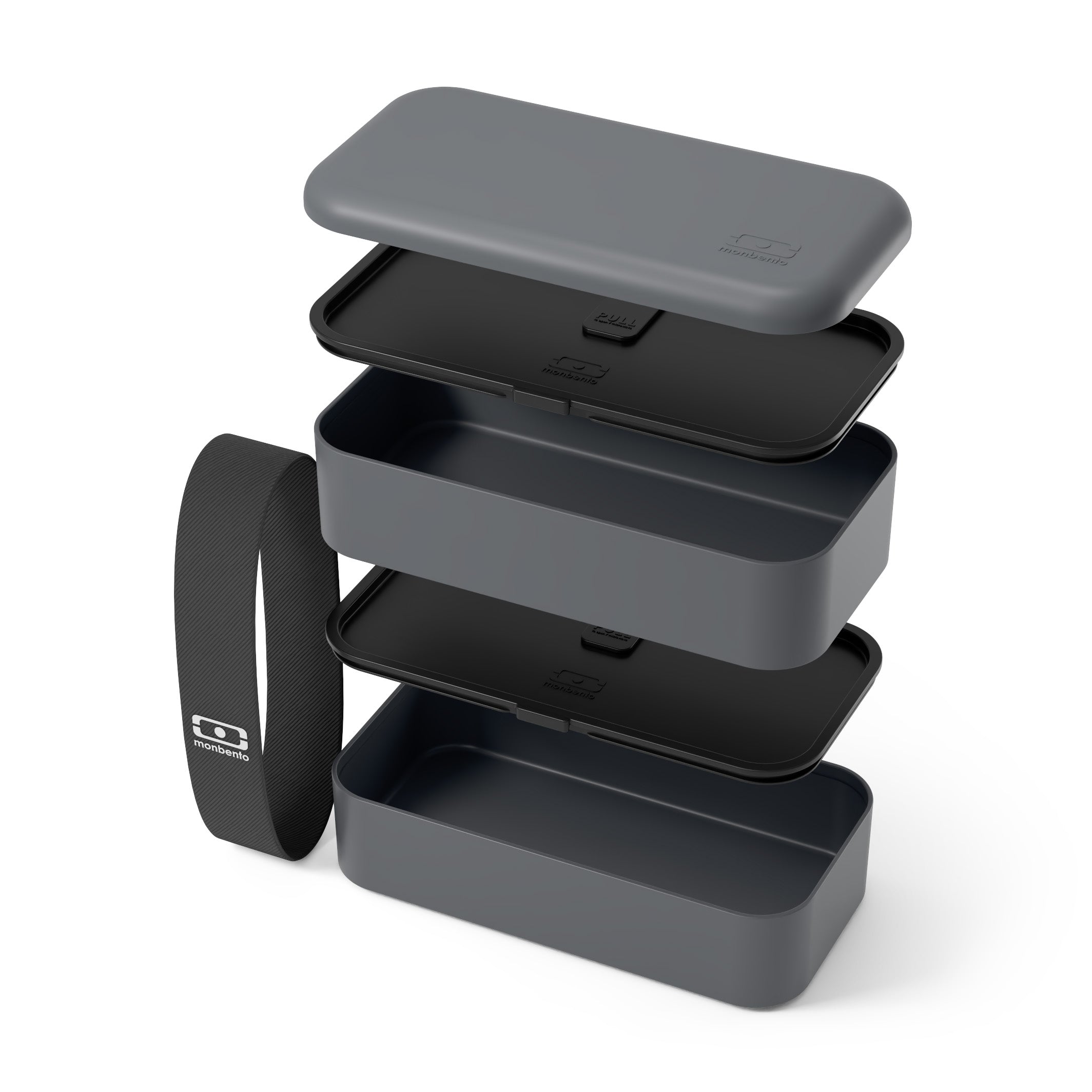 Lunch box 2 compartiments Original 1L Made in France gris Anthracite Monbento - Mathon - 3