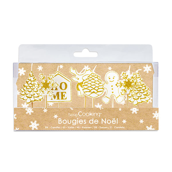 Set de 8 bougies de Noël dorées Scrapcooking - Mathon - 2