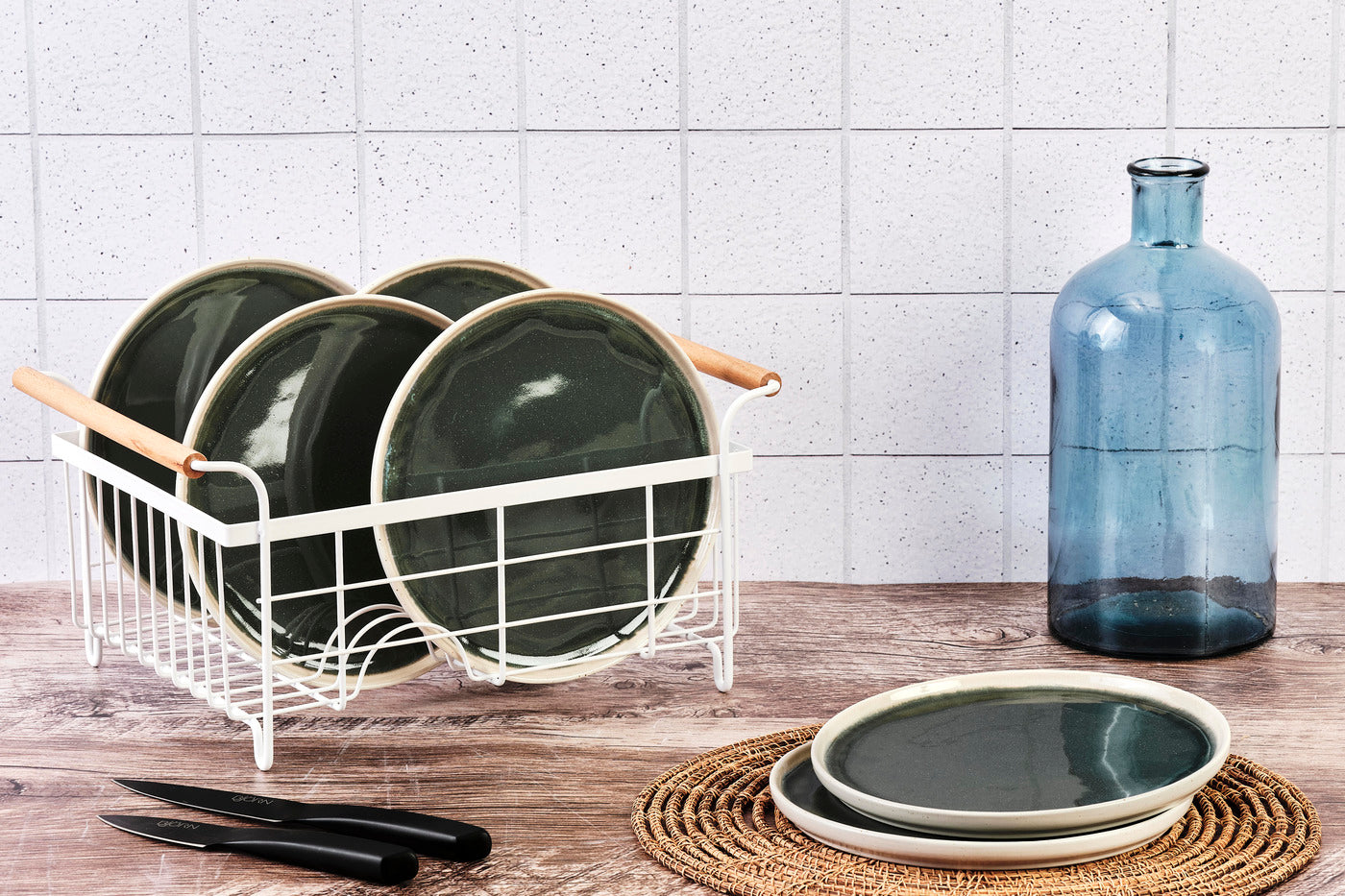 Assiette OXYGEN Ø21,5cm - 6 pièces - Vert de gris Björn - Mathon - 2