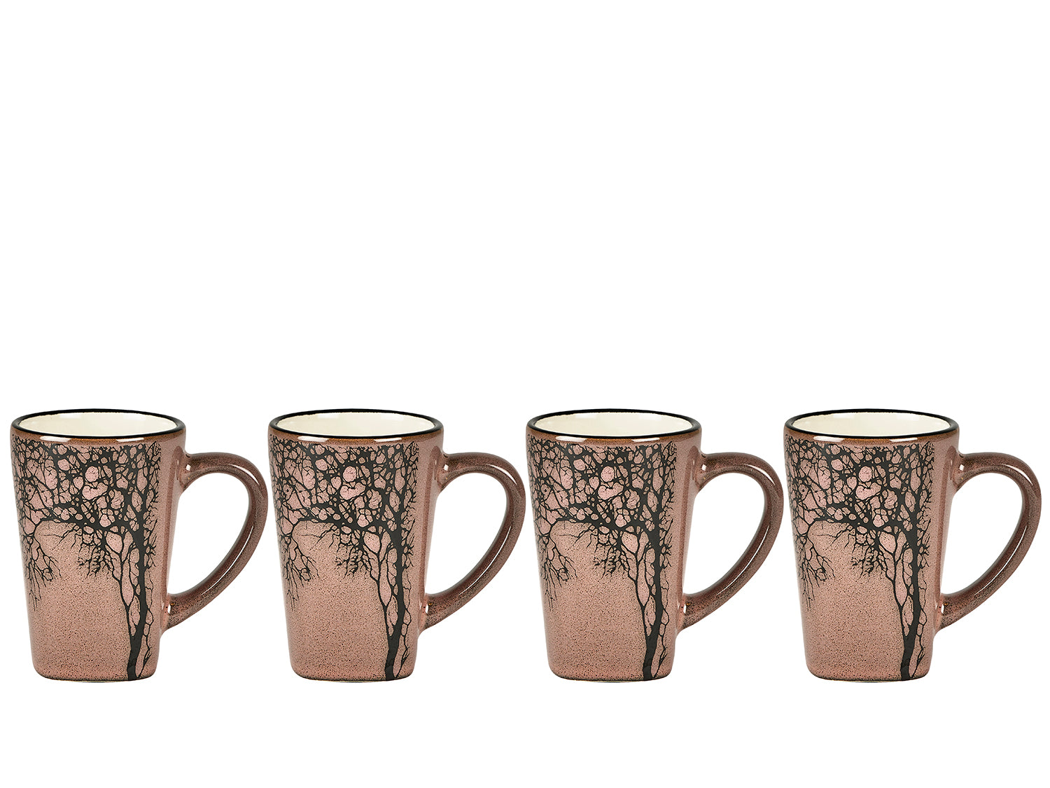 Set de 4 tassed espresso HELA en grès Rose foncé Villa Collection - Mathon - 1