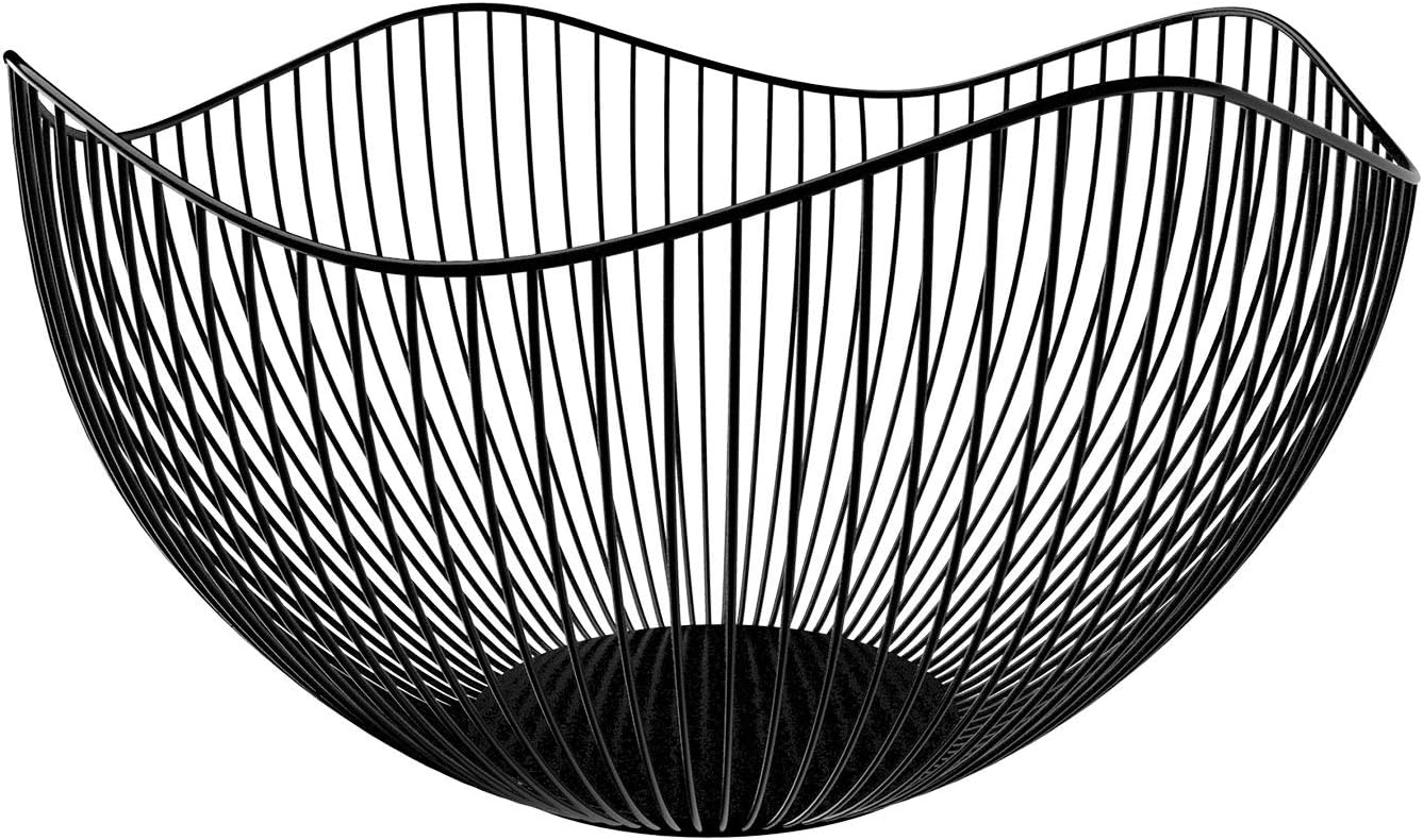 Corbeille à Fruits en Métal Noir 25 cm Vendos85 - Mathon
