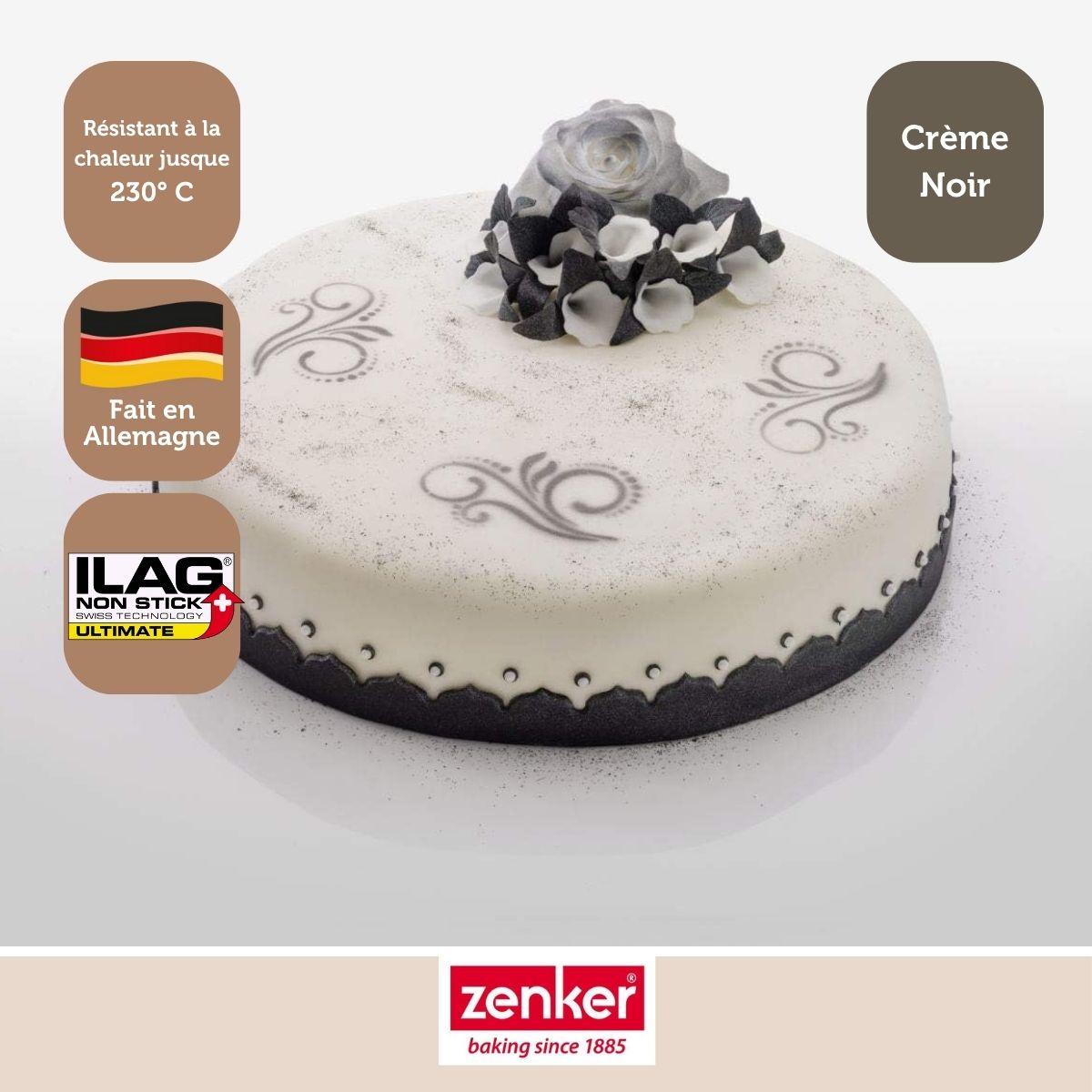 Moule à manqué à charnière Zenker Crème noir 27 cm Zenker - Mathon - 6