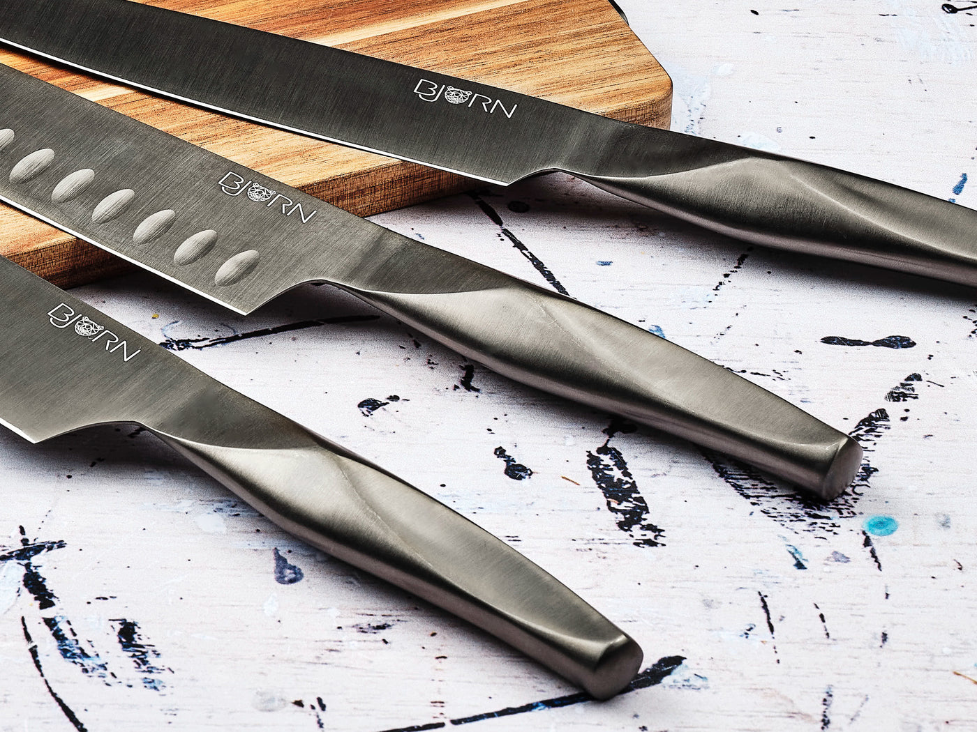 Lot de 6 couteaux de cuisine en inox noir D Björn - Mathon - 5