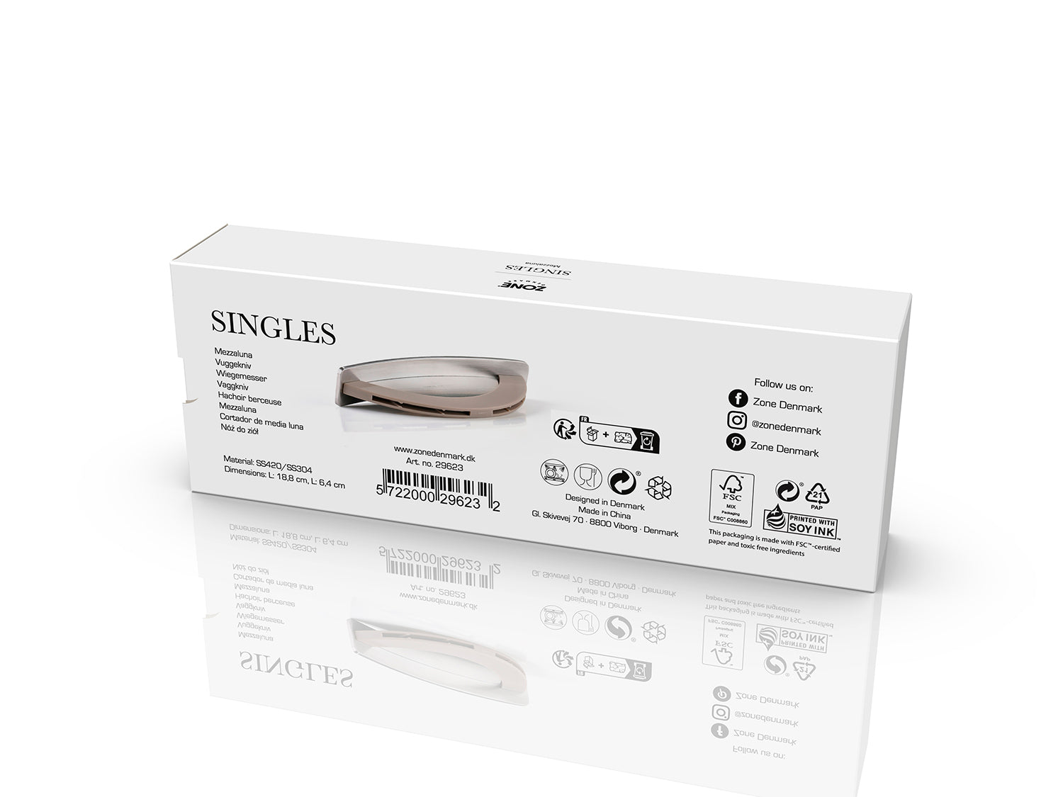 Hachoir berceuse SINGLES en acier inoxydable Acier Zone Denmark - Mathon - 5