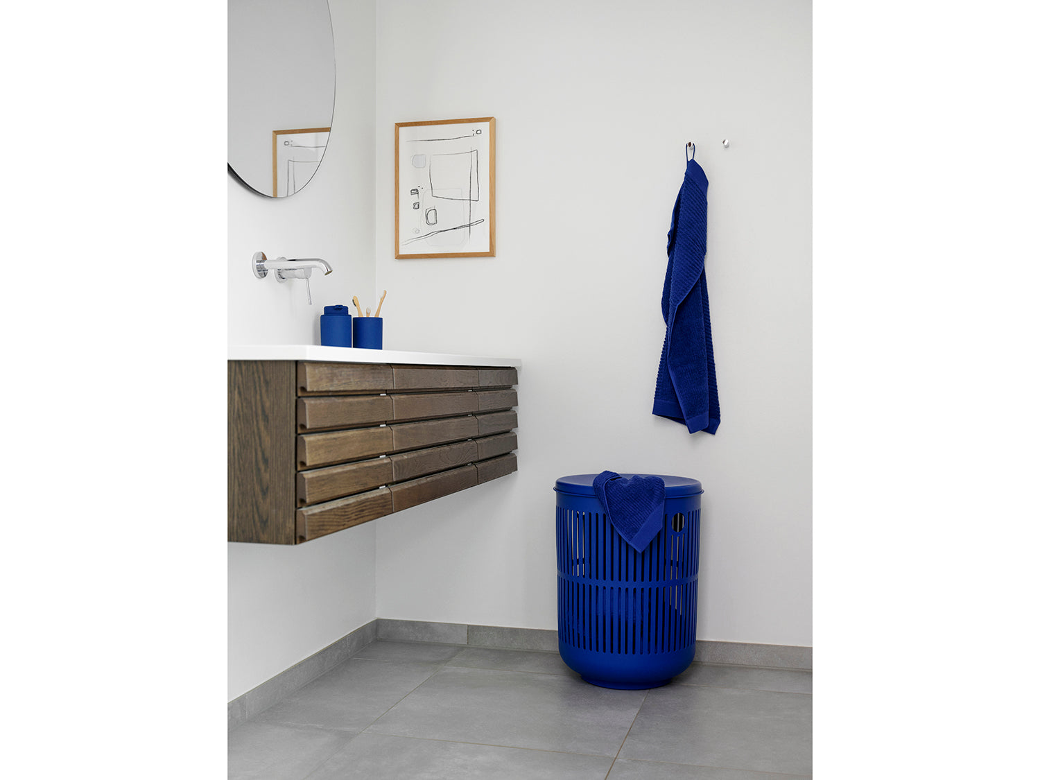 Gobelet pour brosse à dents UME en grès Bleu indigo Zone Denmark - Mathon - 7