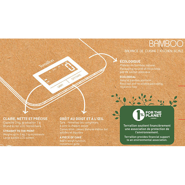 Balance de cuisine digitale Bambou 3kg Terraillon - Mathon - 2