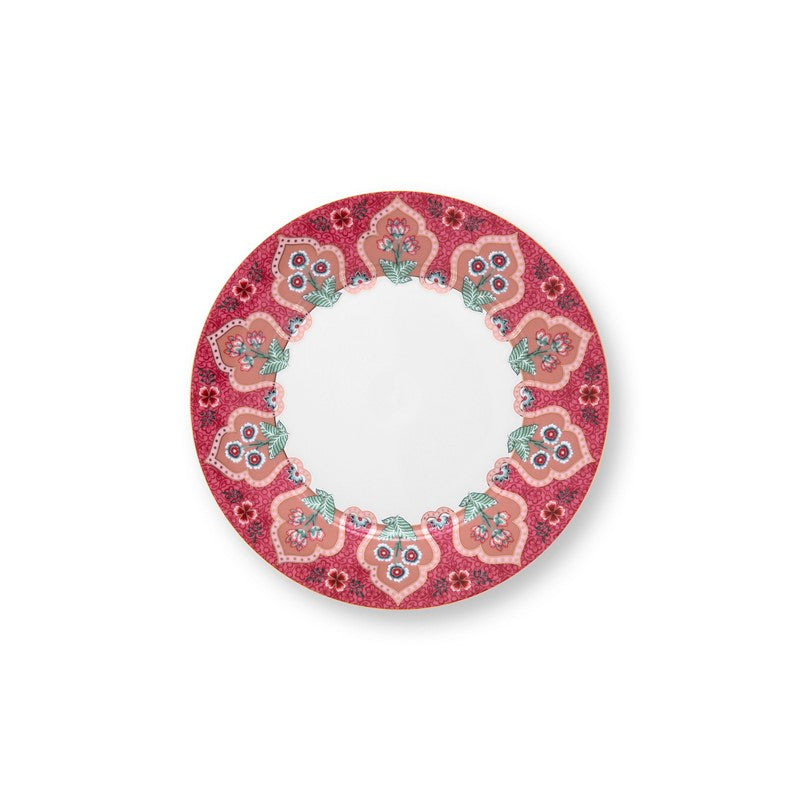 Lot de 6 Assiettes dessert Flower Festival Framboise - 21cm Pip Studio - Mathon