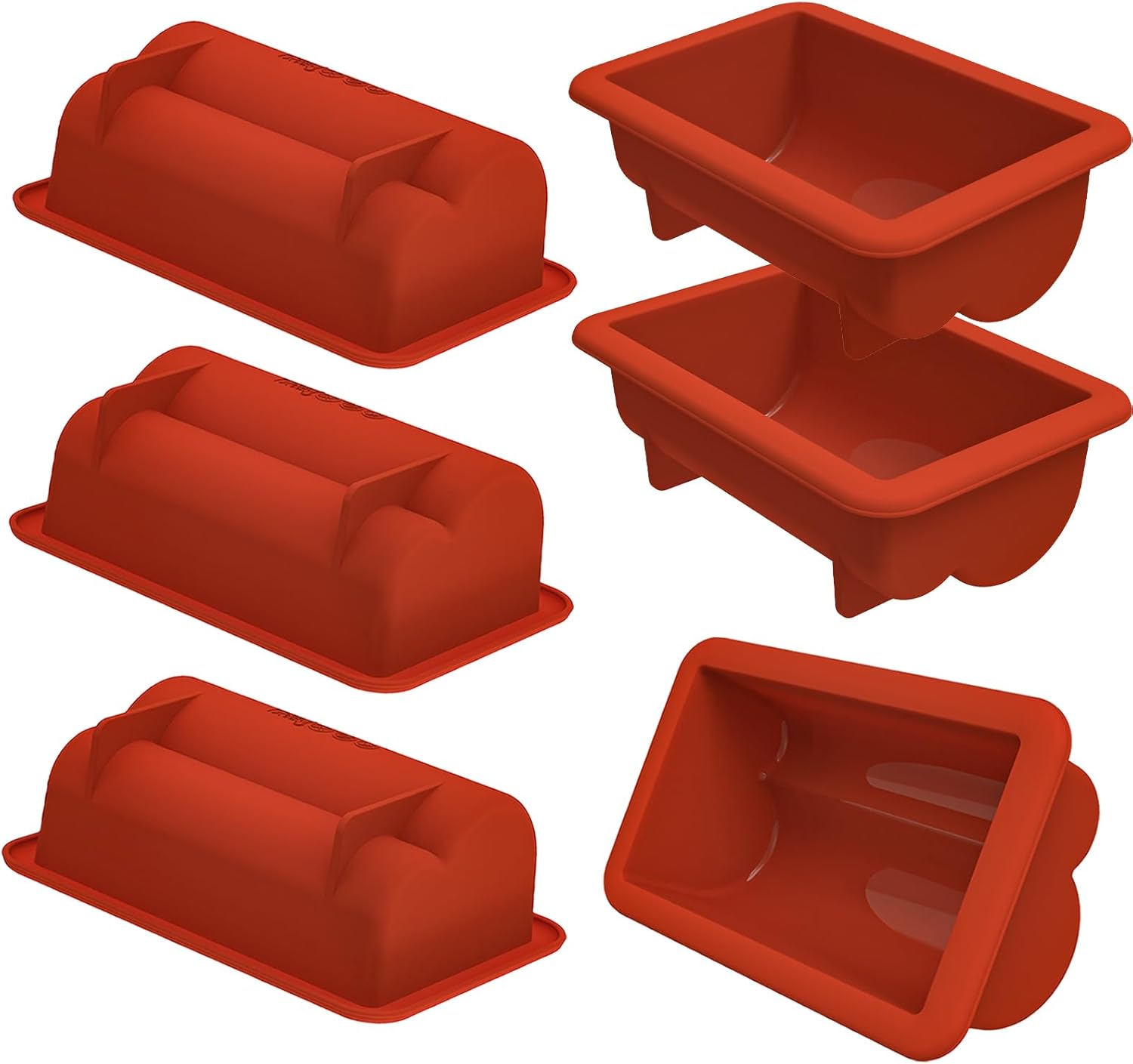 6 Moules Silicone 5 pouces Mini Pain Tin Gâteau de Noël, 15 x 10 x 5,1 cm Vendos85 - Mathon