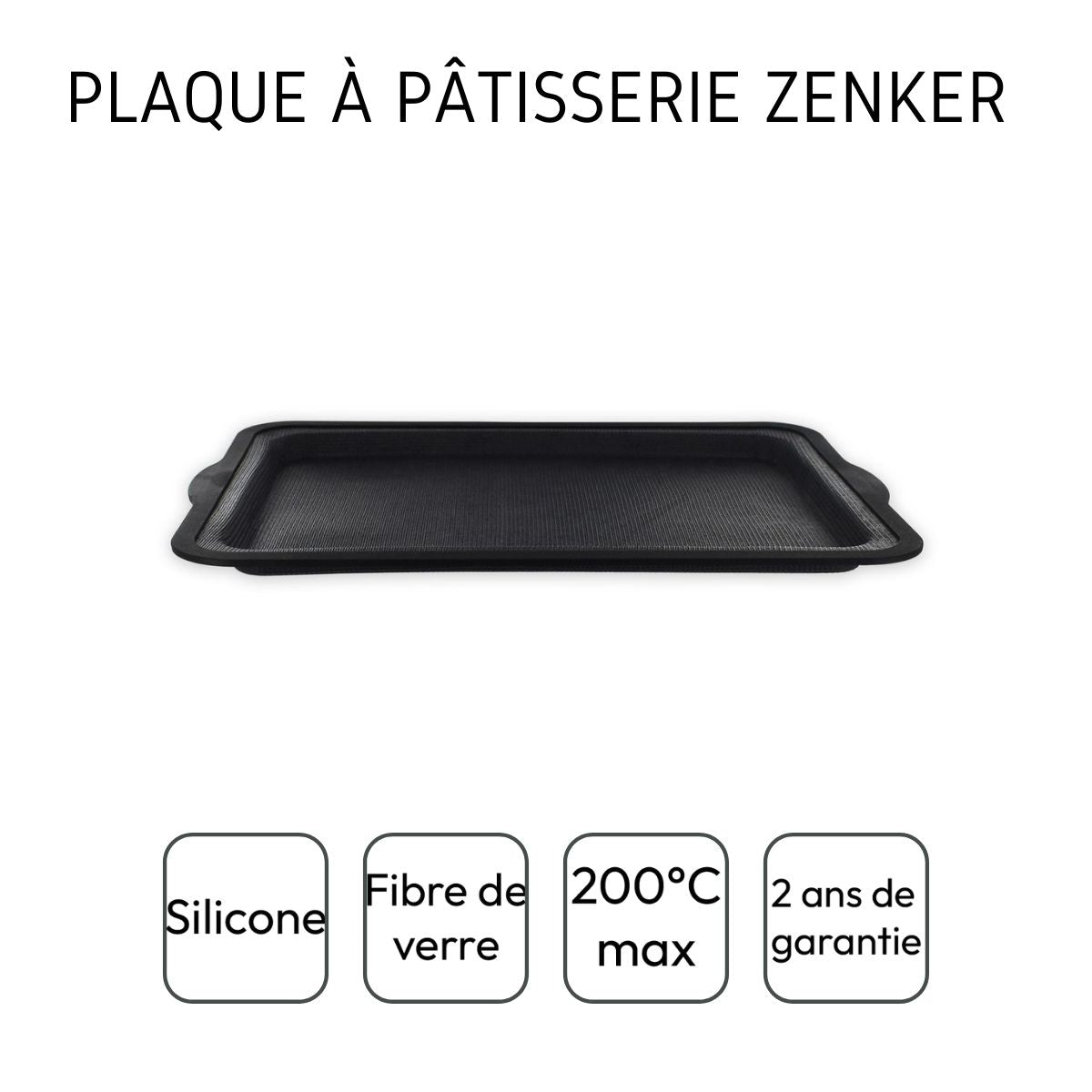 Plaque à pâtisserie rectangle 35 x 26 cm Zenker Silicone fibre de verre Zenker - Mathon - 4