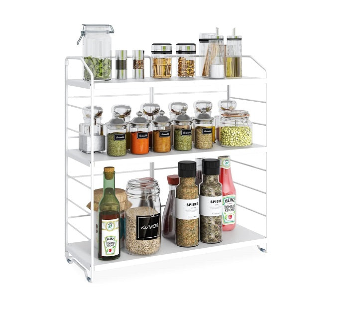 Étagères à Épices à 3 Niveaux blanc Vendos85 - Mathon