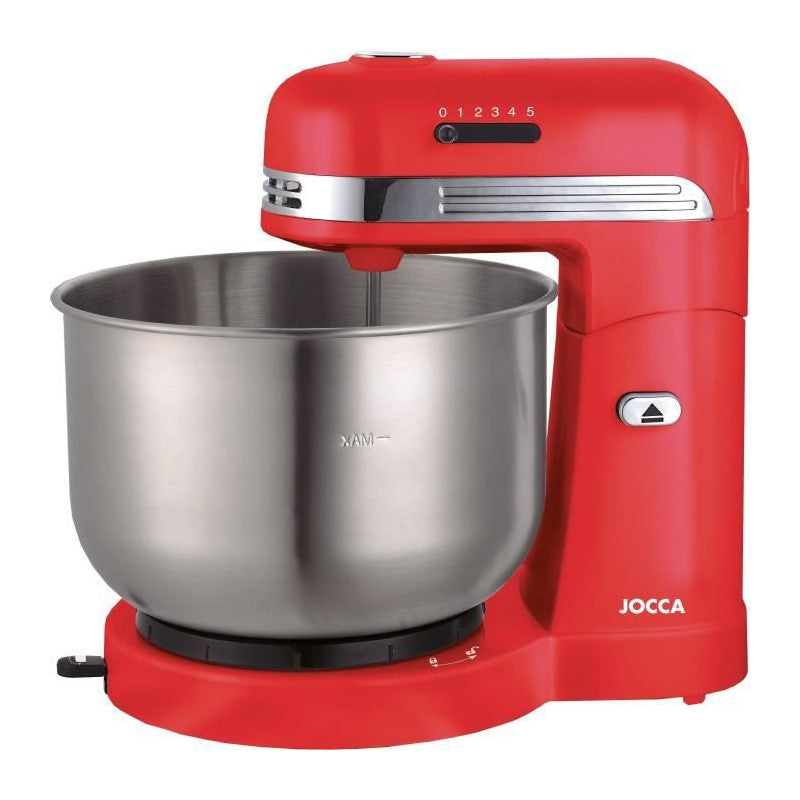 Robot Pétrin - Jocca - Bol En Acier Inoxydable 3,5 L - 5 Vitesses - Rouge Et Gris Jocca - Mathon - 1
