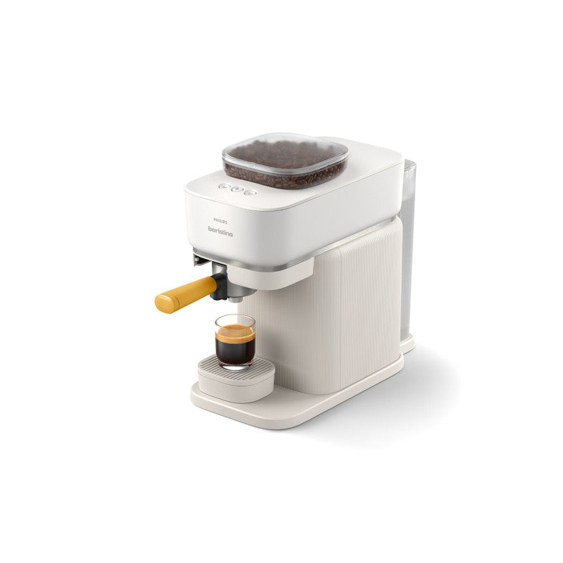 Expresso Avec Broyeur   Bar300 03 Baristina Blanc Porte Filtre Jaune Philips - Mathon - 2
