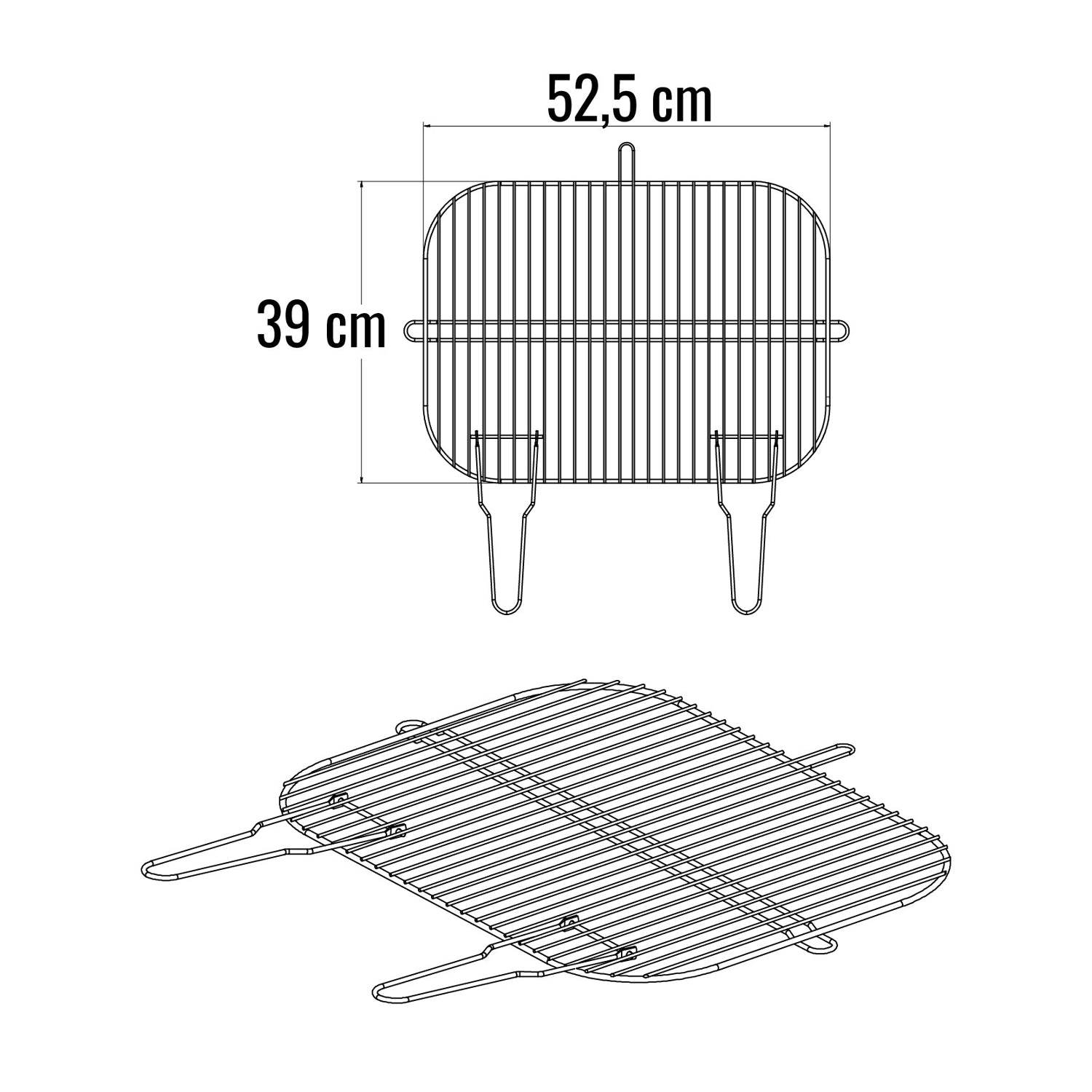 Grille simple en acier chromé – 52,5 x 39 cm Somagic - Mathon - 2