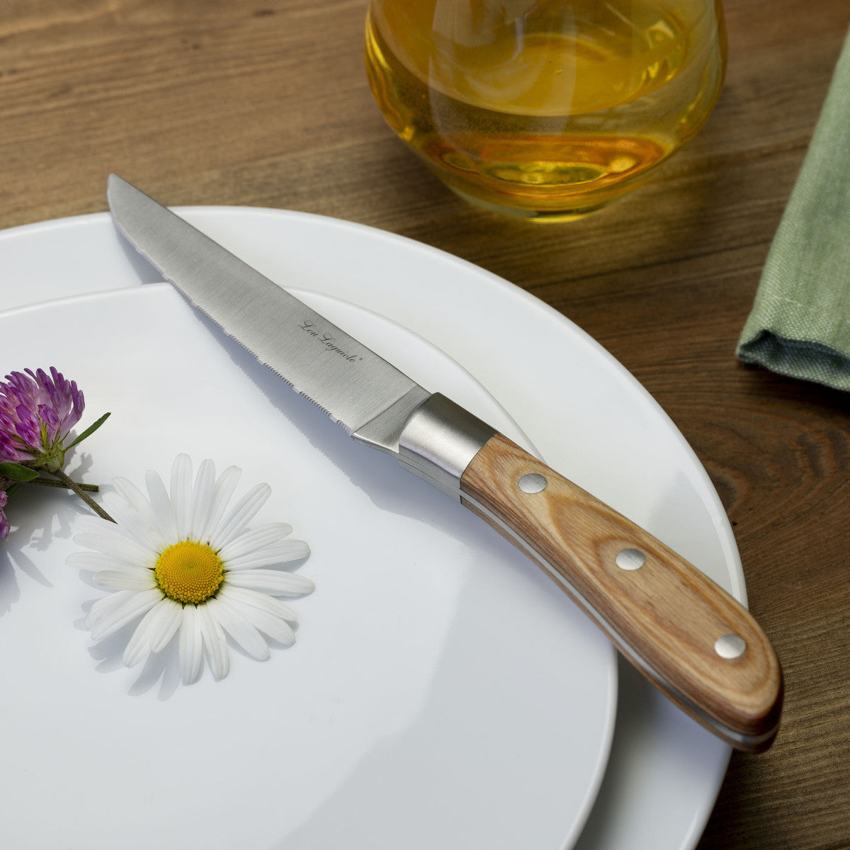 Elias - Coffret 6 couteaux steak bois de pakka Lou Laguiole - Mathon - 4