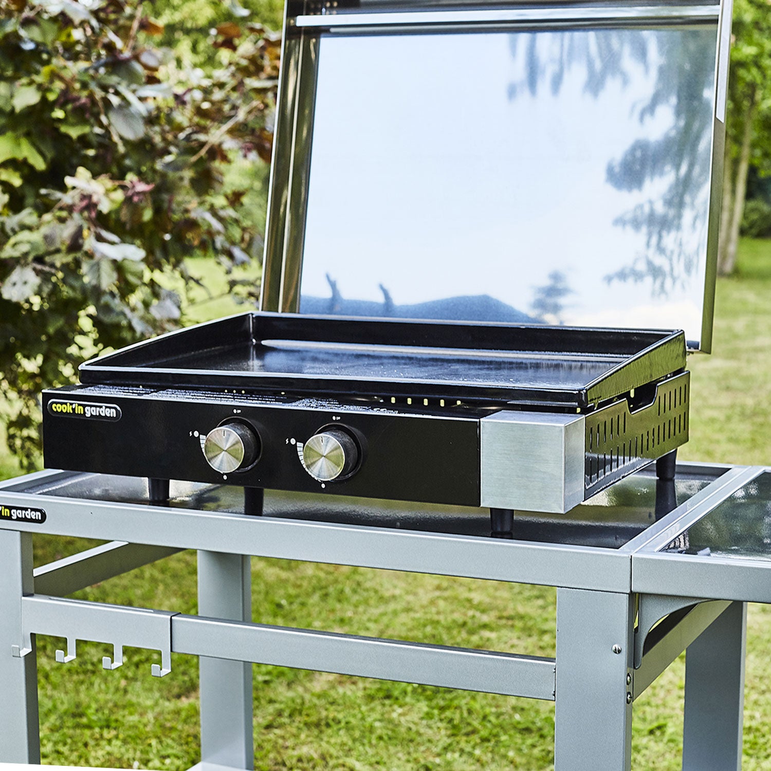 Plancha gaz en fonte FINESTA - 2 brûleurs Cook