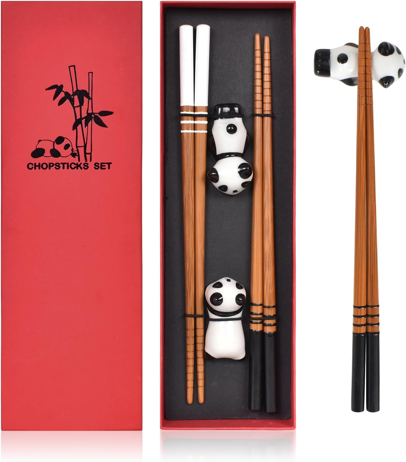 Set de baguettes avec repose-panda et boîte cadeau Vendos85 - Mathon