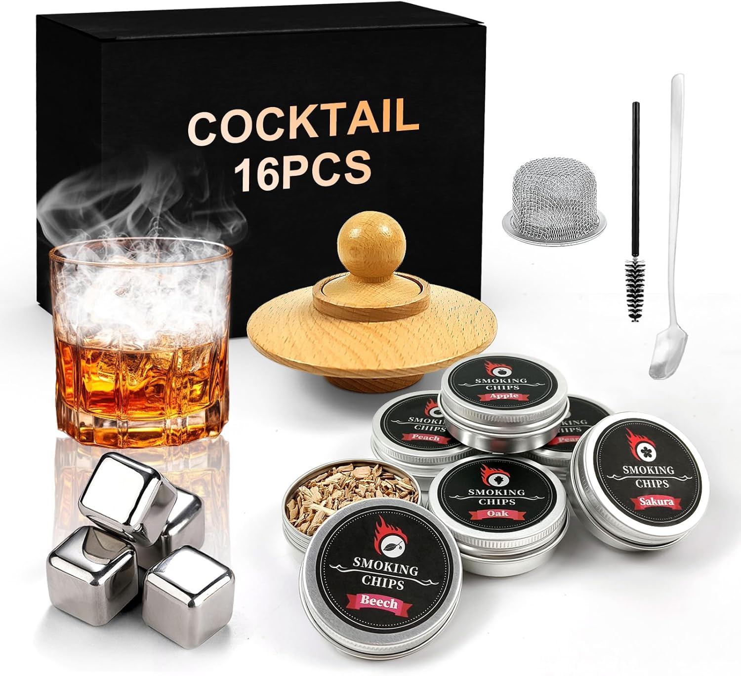 Kit Fumoir à Cocktail avec 6 Saveurs de Bois Vendos85 - Mathon