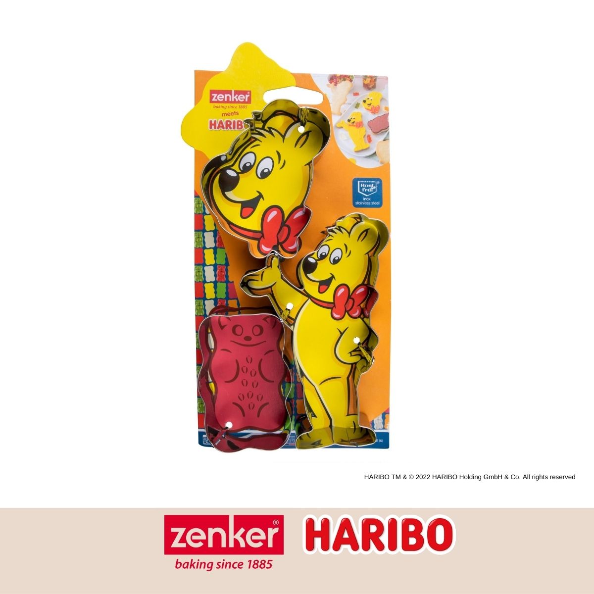 Lot de 3 emporte-pièces oursons en inox Zenker Haribo Zenker - Mathon - 10