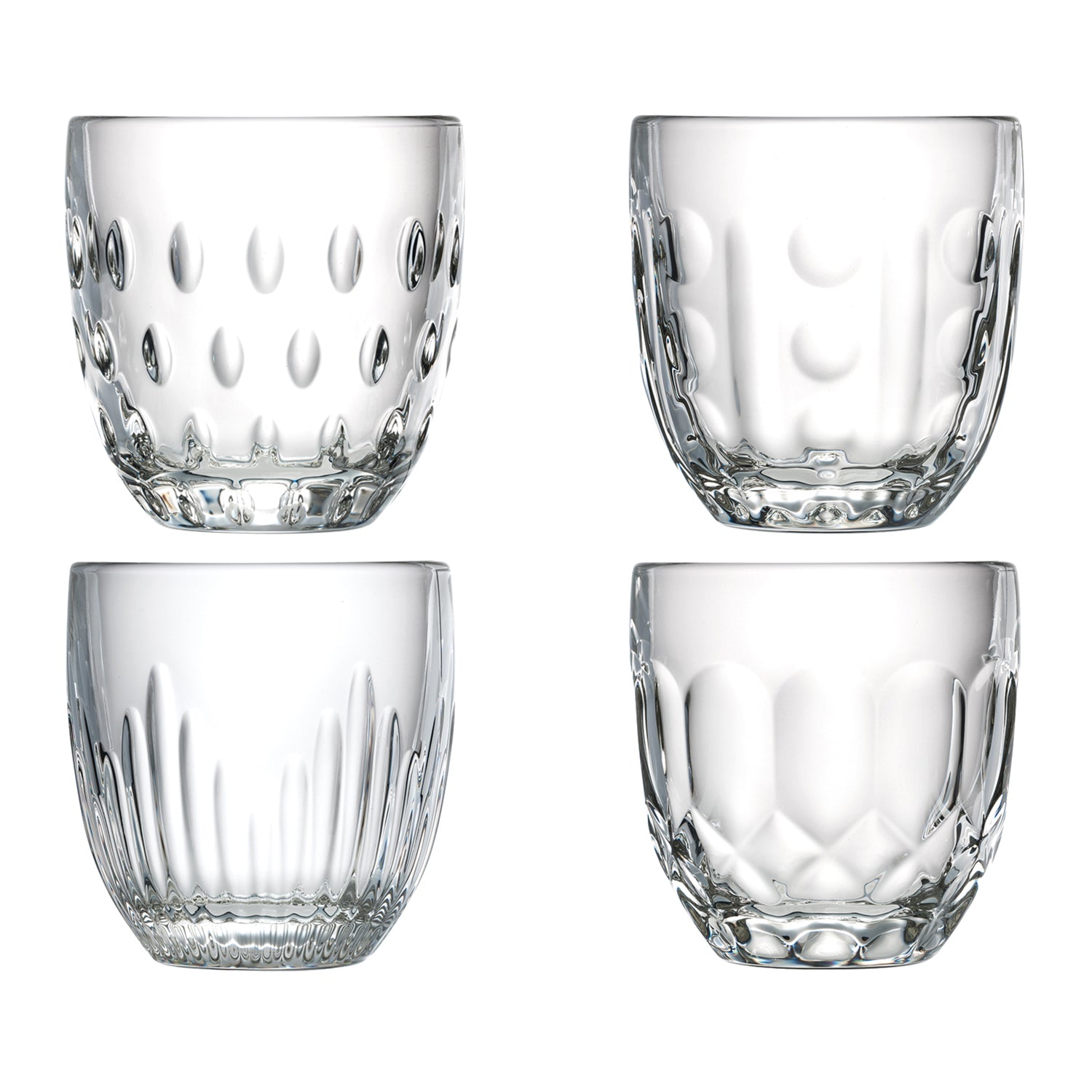 Coffret de 4 verres à eau 4 modèles assortis La Rochère - Mathon - 1