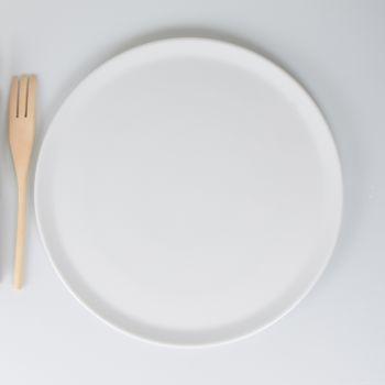 Plat à tarte 35,5 cm en porcelaine blanche Porcelaine Girard - Mathon