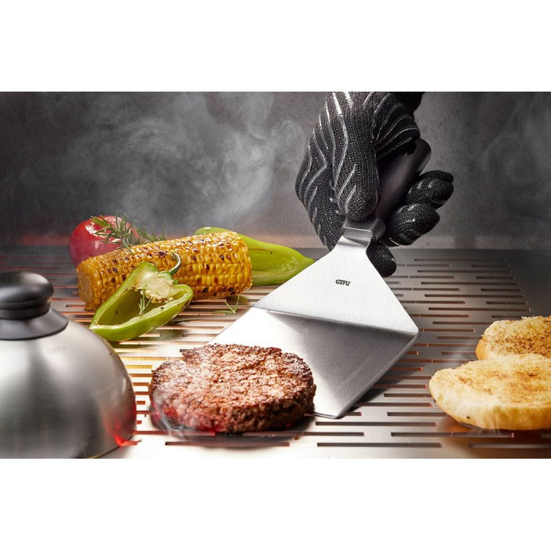 Spatule barbecue Turner xxl 32x14 cm en acier et plastique noir Gefu - Mathon - 2