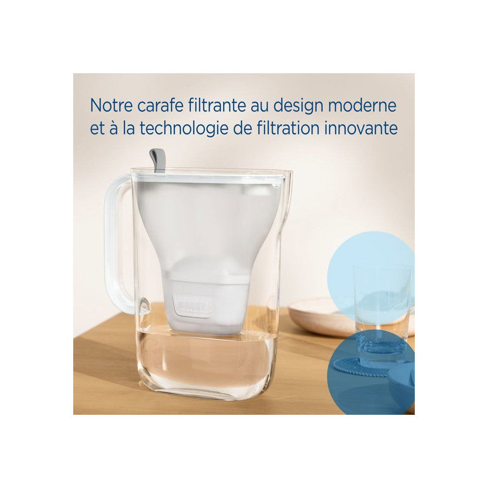 Carafe Filtrante Brita - Style Bleu - Capacité 2,4l Dont 1,4l D