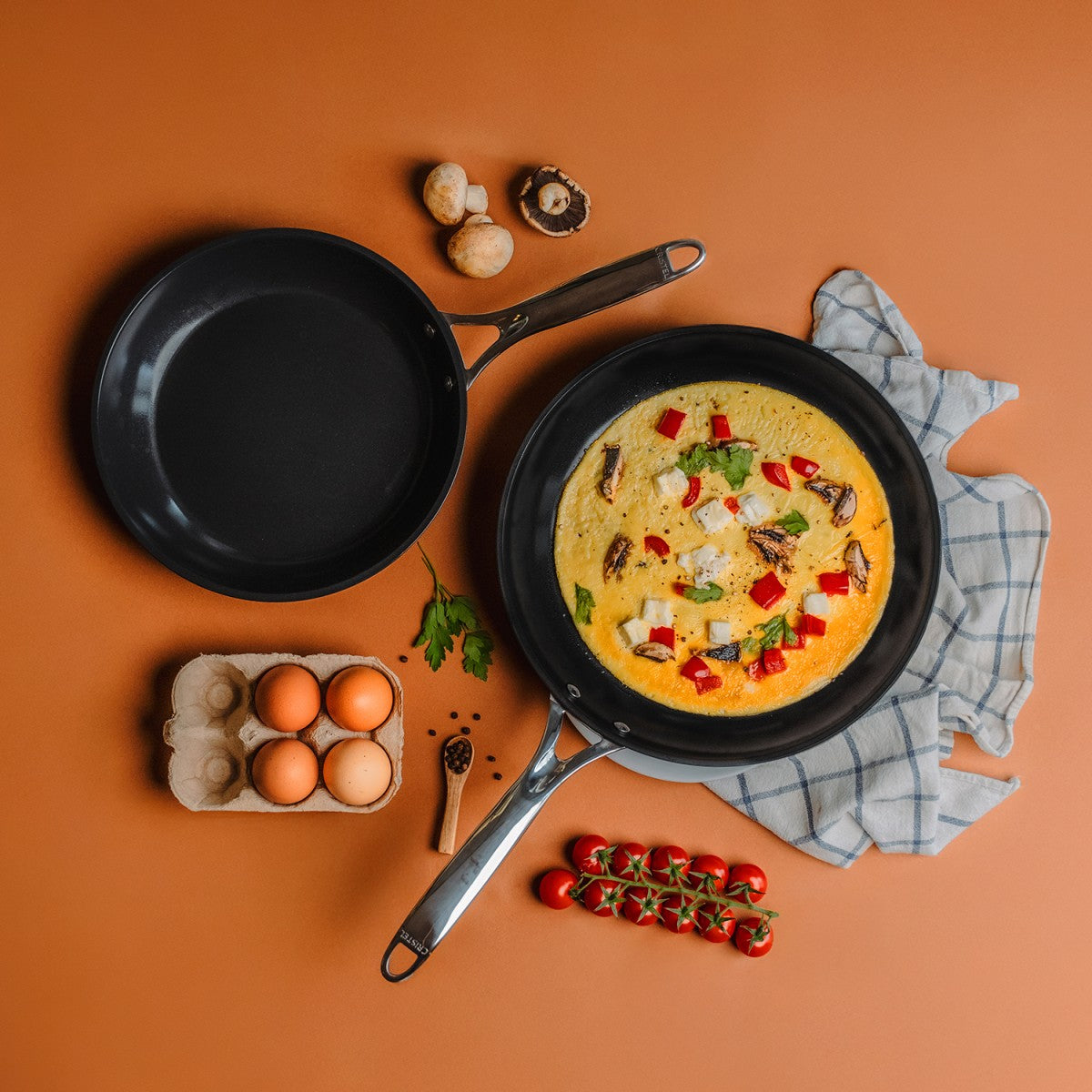 Poêle en aluminium, revêtement céramique Ceraliss+ - Noir 32cm Cristel - Mathon - 4