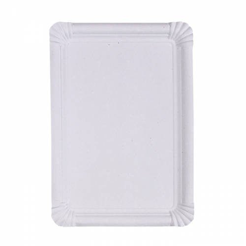 125Pcs - Assiette rectangulaire en carton blanc 330x230mm FirstPack - Mathon - 1