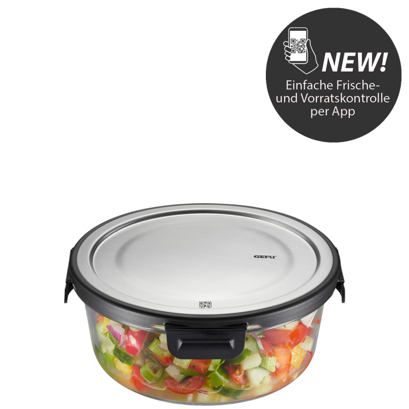 Récipient frais MILO, rond, 900 ml (fraîcheur et contrôle des stocks via l