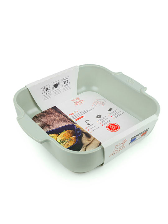 Appolia Plat Four Céramique Carré Vert Sauge 28 cm - 11in Peugeot - Mathon - 3