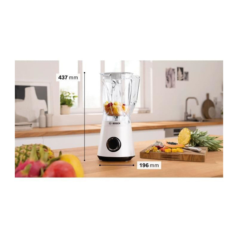 Blender Vitapower -   - Mmb6141w - 1200 W - 30000 Trs/min - 2 Vitesses + Turbo - Bol 2 L - 4 Lames Amovibles - Blanc Bosch - Mathon - 3