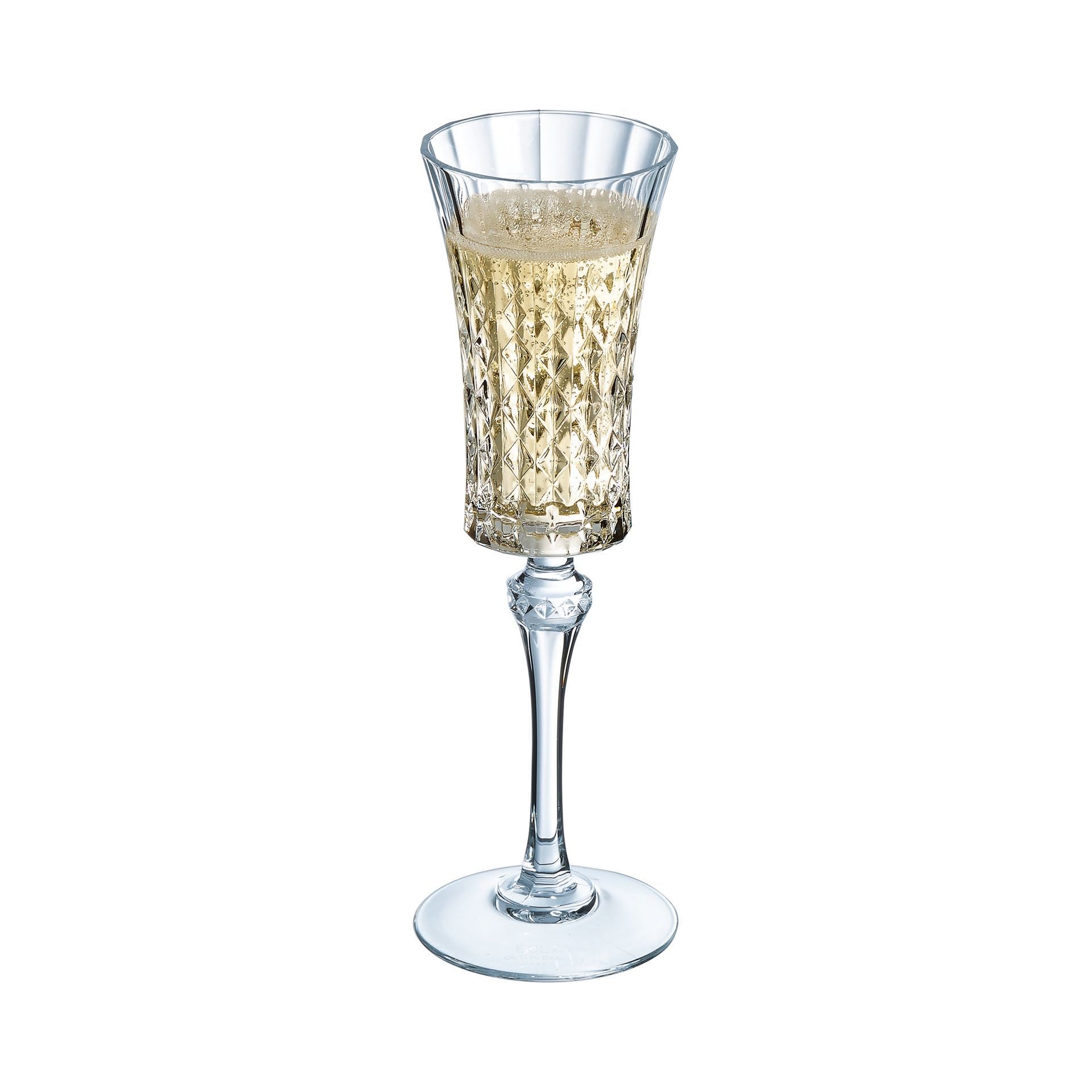 6 flûtes à champagne 15cl Lady Diamond - Cristal d