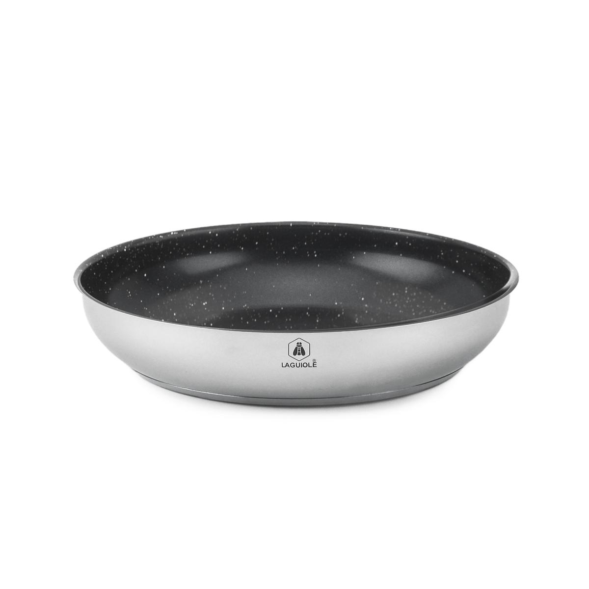 Set de 3 poêles inox amovible 20/24/28cm antiadhésif - "Réactif" Laguiole Cuisson - Mathon - 5