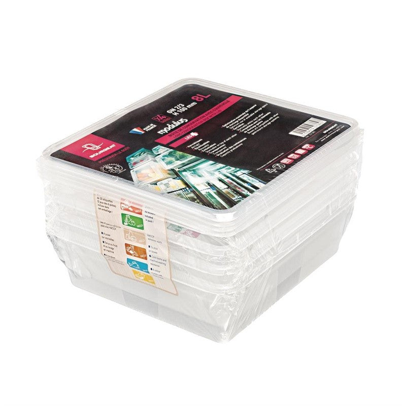 Conteneur de stockage professionnel avec couvercle -  GN 2/3 - Lot de 4 Bourgeat - Mathon - 1