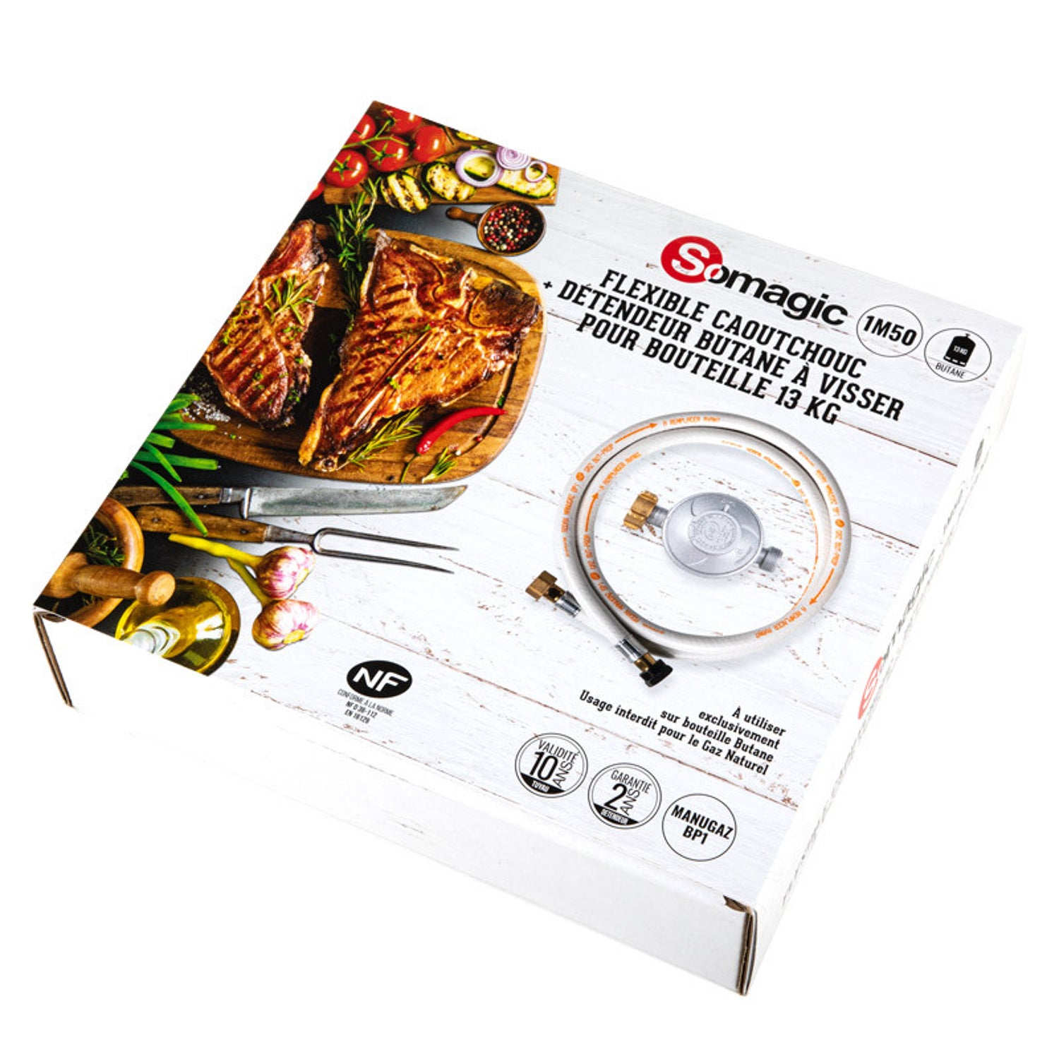 Kit Flexible + détendeur pour butane Somagic - Mathon