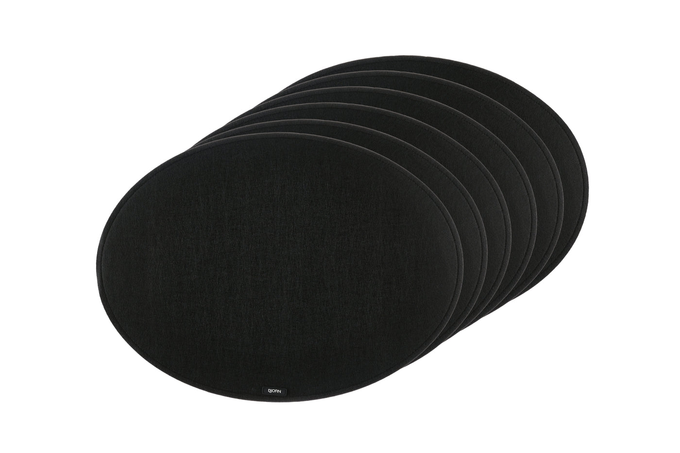 Lot de 6 sets de table en feutre recyclé noir D Björn - Mathon - 1