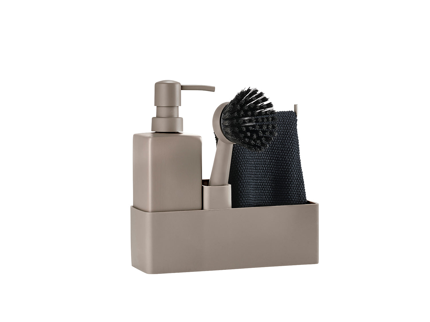 Set de vaisselle 4 pièces en silicone et céramique Taupe Zone Denmark - Mathon - 1