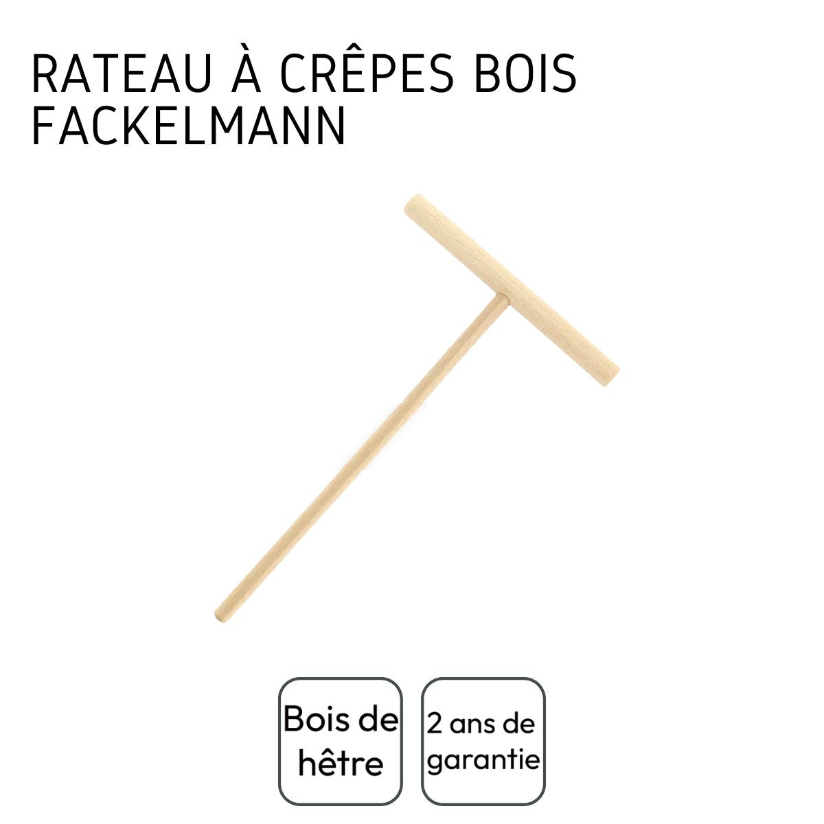 Ensemble de 2 Râteaux à crêpes 20 cm  Wood Edition Fackelmann - Mathon - 4