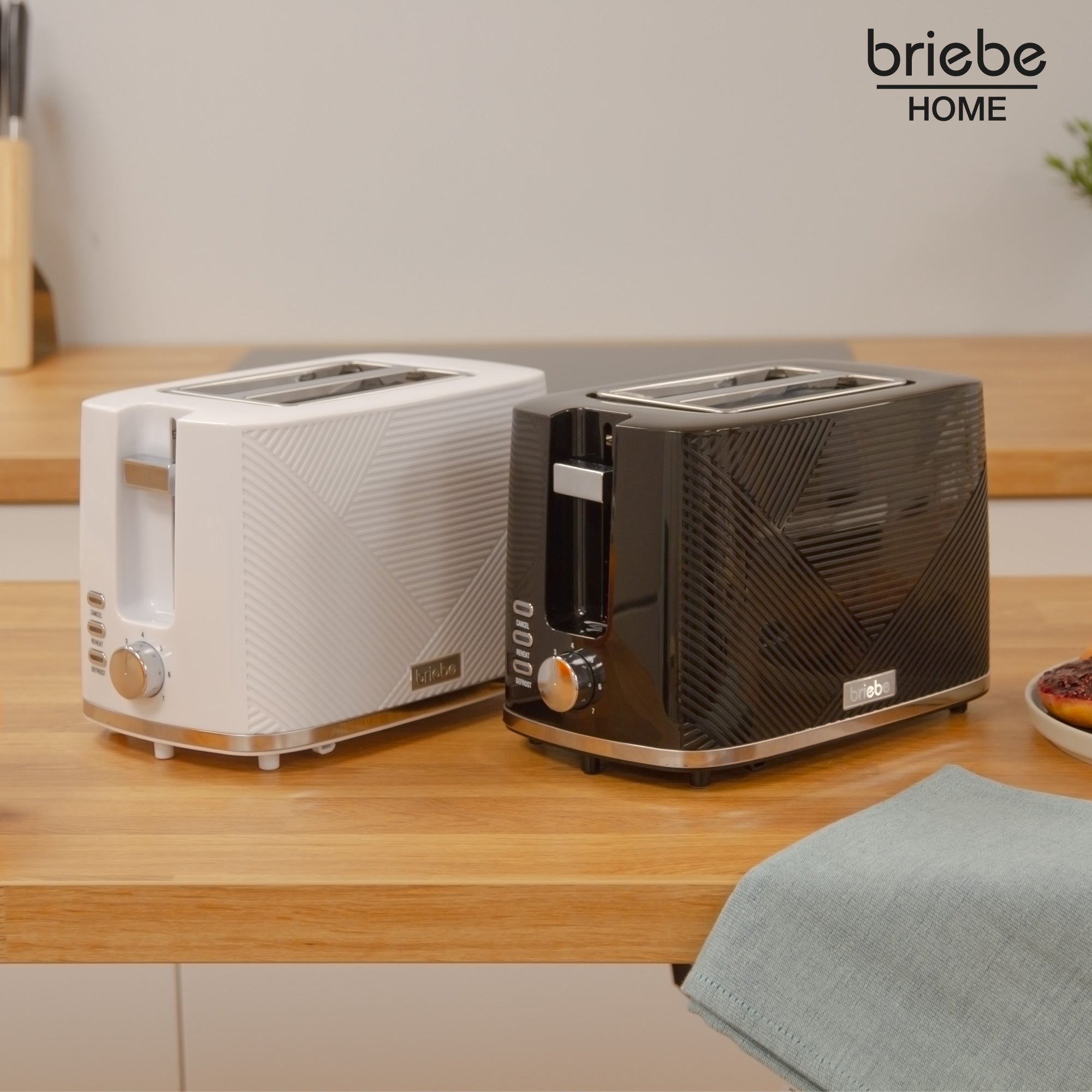 Elegance Grille Pain 2 Fentes, Tranches Larges, 7 Niveaux de Dorage, Décongeler 870 Noir TA1169BLK - Mathon - 8