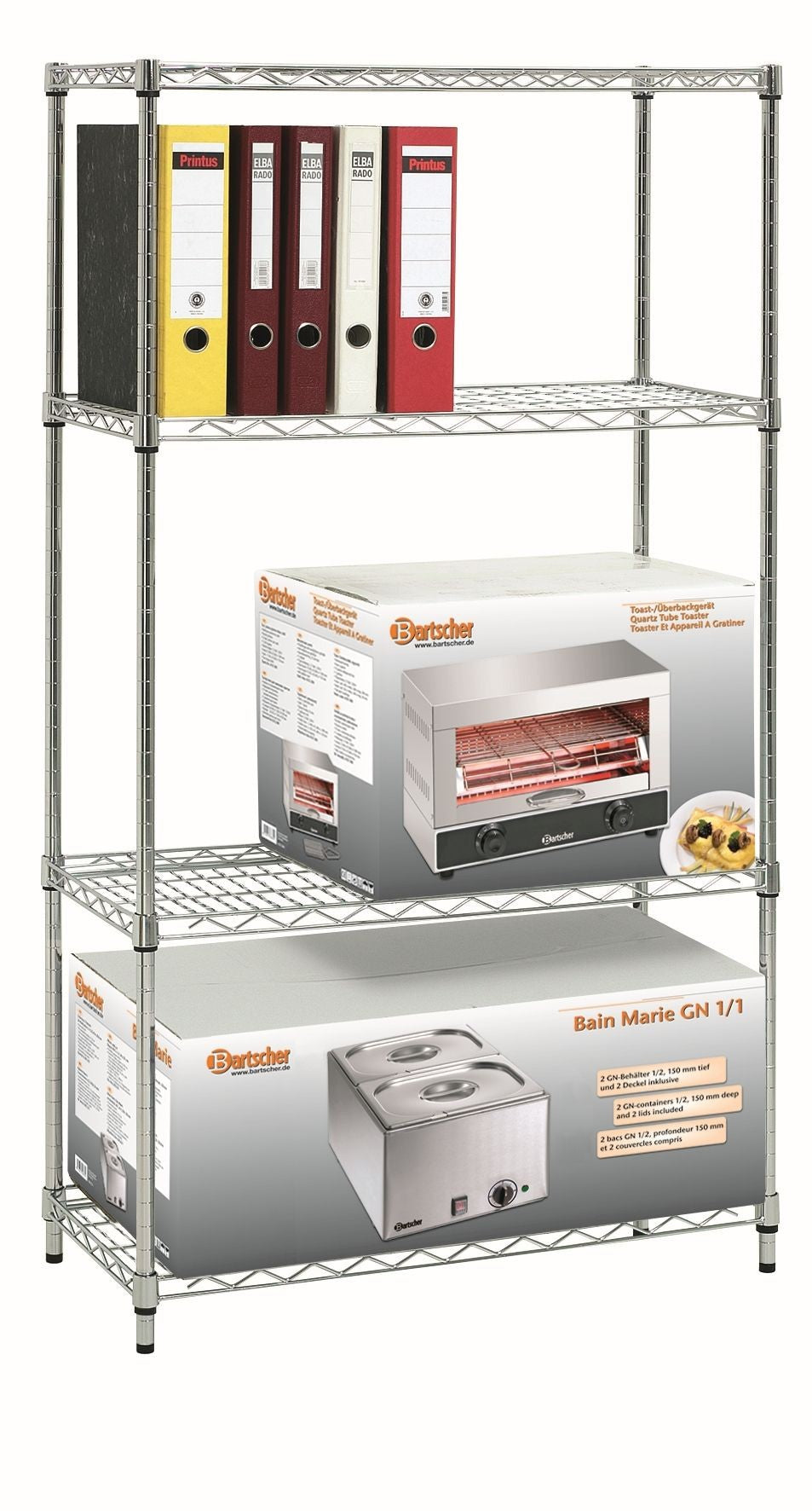 Etagère Chromée - 4 Grilles - Bartscher - Mathon - 1