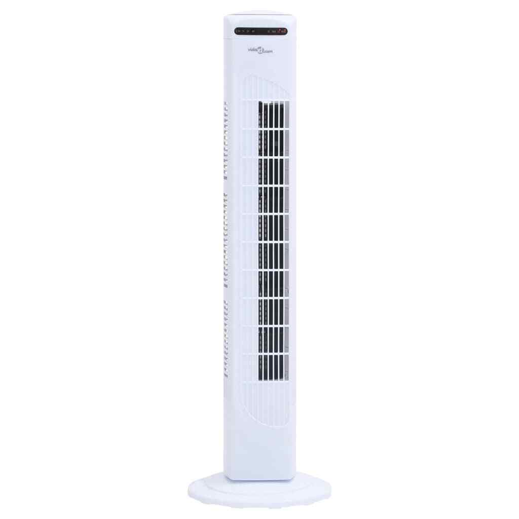 Ventilateur tour électrique avec RC 45 W blanc VidaXL - Mathon - 2