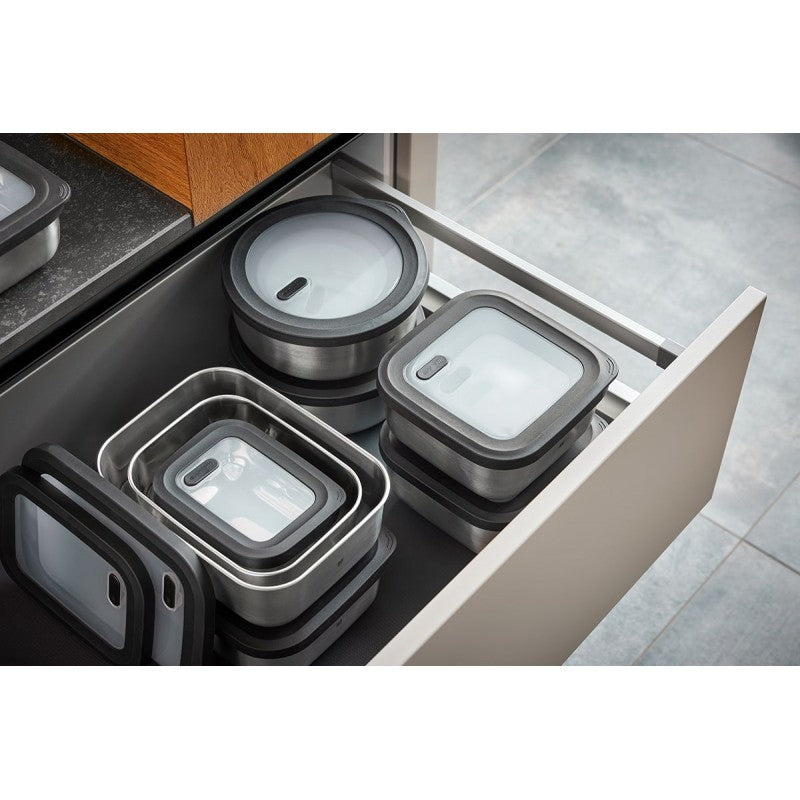 Lot de 2 récipients rectangulaire en acier inoxydable Gefu - Mathon - 2