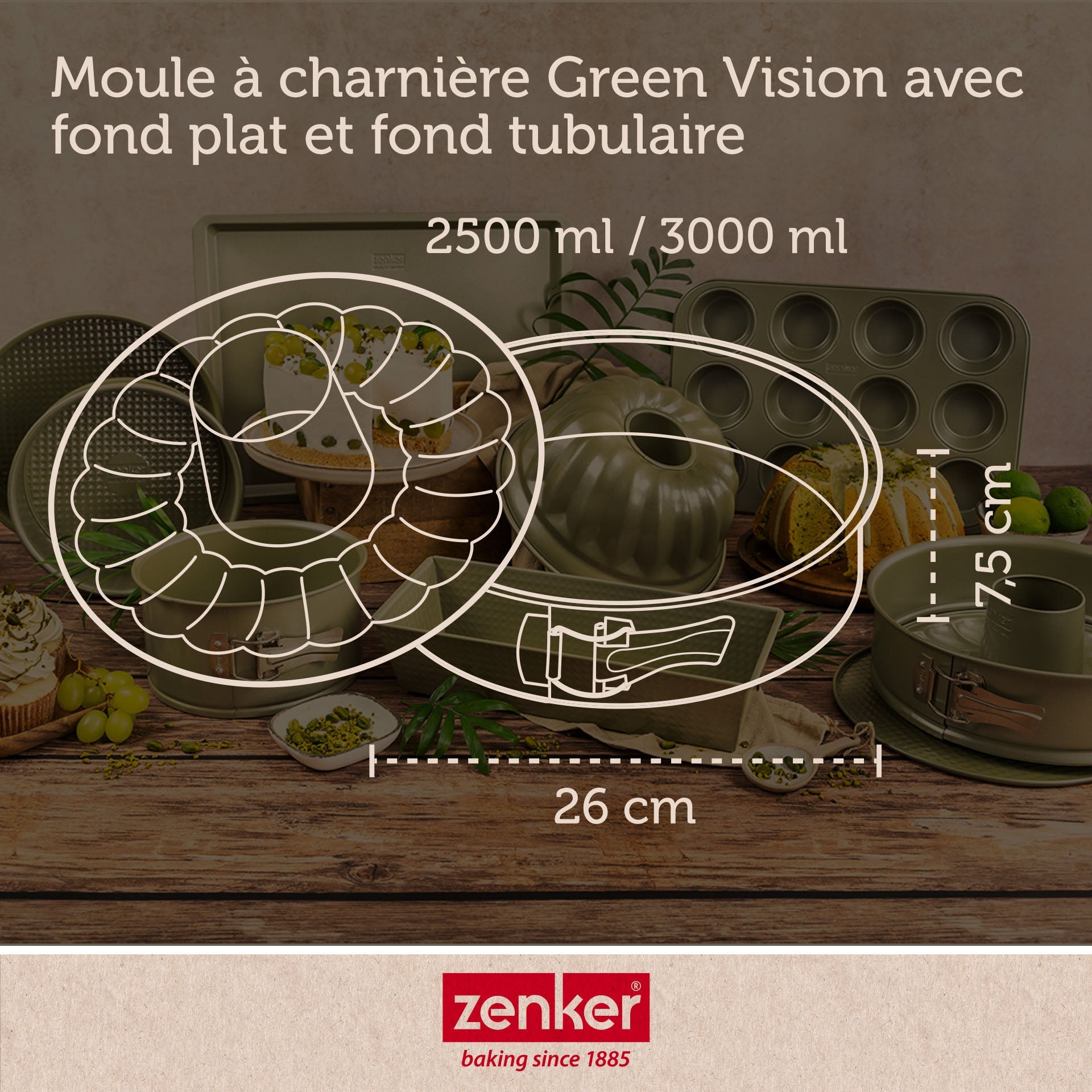 Moule à manqué et à savarin double fond 26 cm Zenker Green Vision Zenker - Mathon - 4