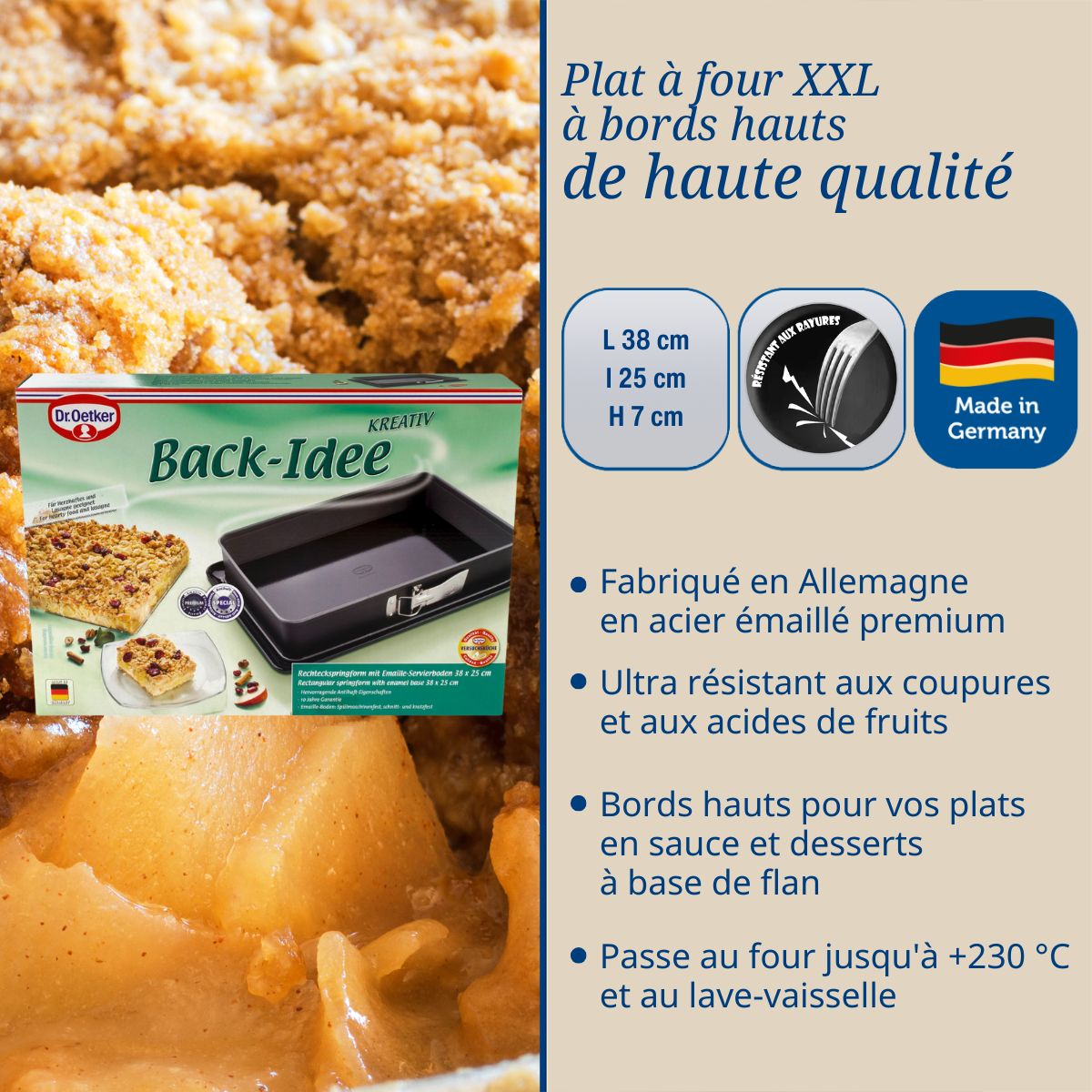 Moule à gâteau et plat four 38 x 25 x 7 cm Dr Oetker Back-Idee Kreativ Dr. Oetker - Mathon - 3
