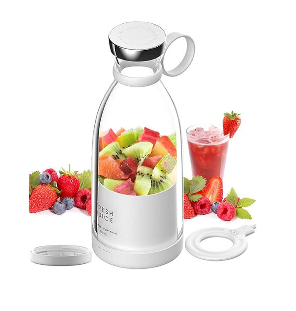 Blender Portable électrique Smoothie de 0,35L Rechargeable USB + couvercle blanc Vendos85 - Mathon