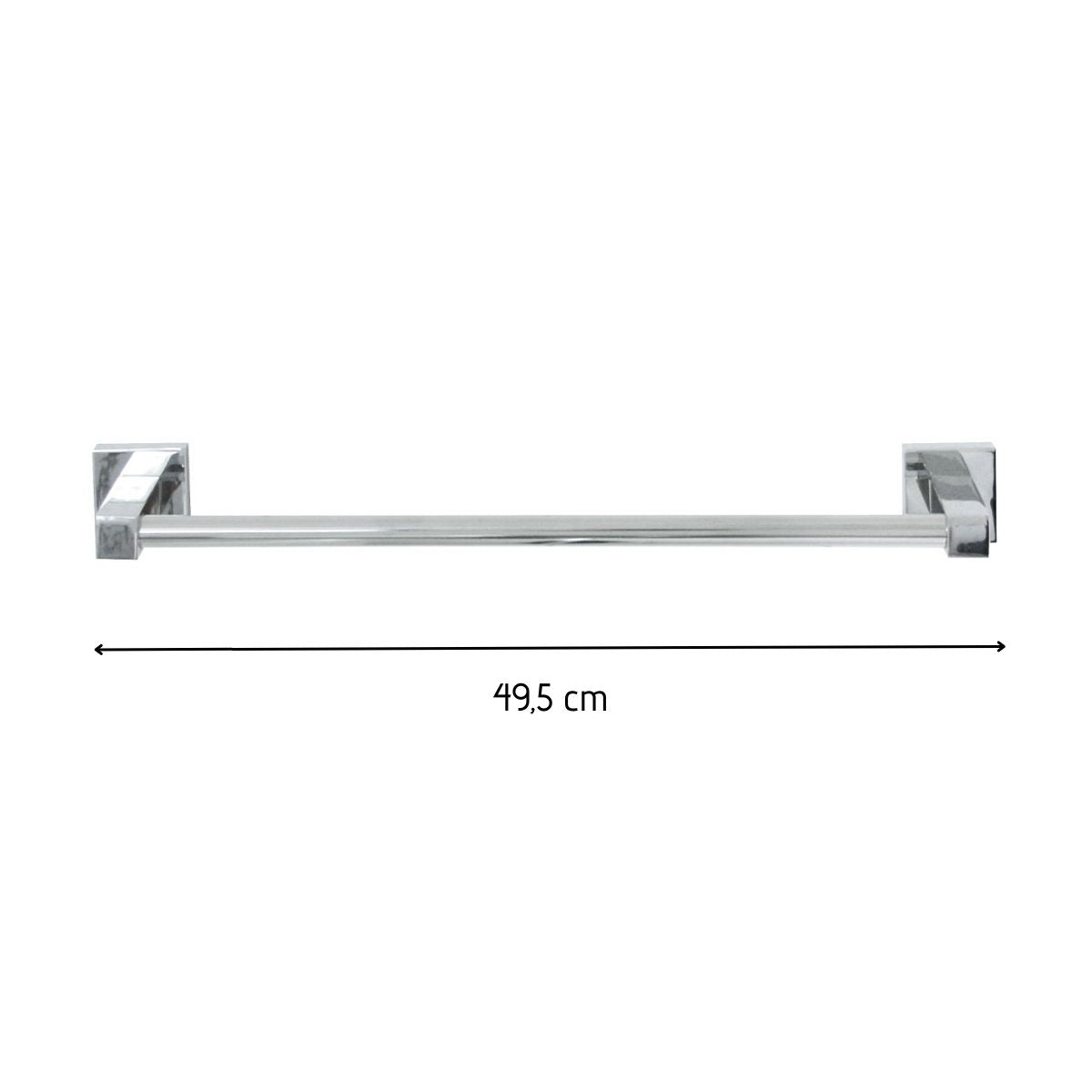 Porte serviette mural vertical gris chrome 49,5 x 5 x 7 cm  Mare Fackelmann - Mathon - 3