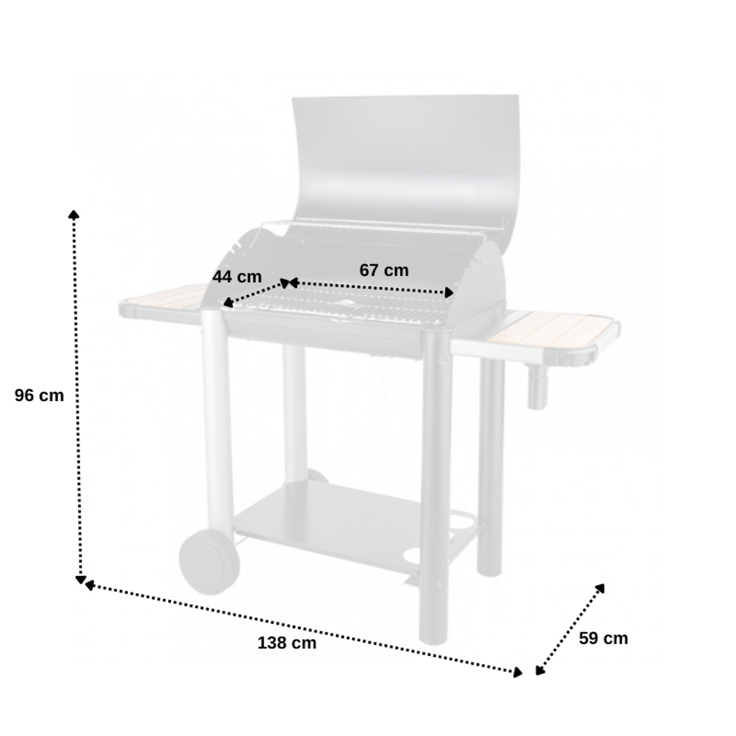 Barbecue au charbon de bois VULCANO 3000 Somagic - Mathon - 3