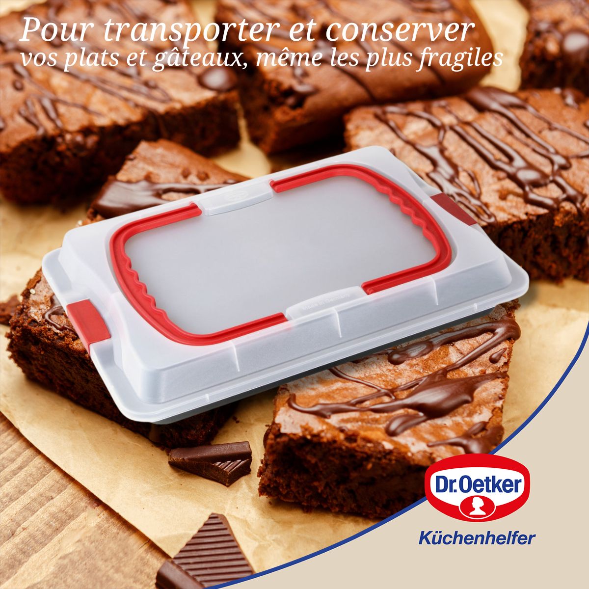 Plaque de cuisson avec couvercle 42 x 29 cm Dr. Oetker Bake and Go Dr. Oetker - Mathon - 4